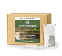 LMJP Muck Remover - 15LB Natural Pond Cleaner for Outdoor Ponds&Lakes, Enzyme Tablets for Sludge Reducer, Odor Control&Clear Water, Safe for Aquatic Life, Wildlife&Recreation, Treats up to 90000 Sq Ft