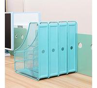 LMJYU Document Stand File Storage Iron Mesh Inside The Arc Quadruple File Frame/Folders Basket/Magazine Rack Shelf/Book Stall Bar Box File Display Stand