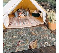LMLZRL Waterproof Outdoor Rug, Reversible Plastic Straw Patio Camping Rugs Washable, Outdoor Indoor RV Mat Carpet for Patio, Outside Entry, Backyard, Deck, Bench, Picnic, Camper