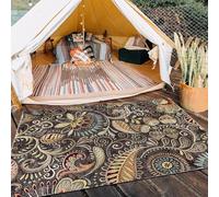 LMLZRL Waterproof Outdoor Rug, Reversible Plastic Straw Patio Camping Rugs Washable, Outdoor Indoor RV Mat Carpet for Patio, Outside Entry, Backyard, Deck, Bench, Picnic, Camper