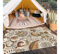 LMLZRL Waterproof Outdoor Rug, Reversible Plastic Straw Patio Camping Rugs Washable, Outdoor Indoor RV Mat Carpet for Patio, Outside Entry, Backyard, Deck, Bench, Picnic, Camper