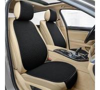 Lmmdhi Breathable Car Seat Cover for H-onda Fit Jazz 2021-2023,Anti-slip Protective Cushion Mat,Linen Fabric,4 Color,A-Black-5 seat full set