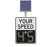 LMMIAOZ 20''X27'' Solar Powered Radar Feedback Sign Speed Limit Sign, LED Radar Detective Display Applicable to Highways,Speed-Limited Roads With Flashing Snowflake Lights (White