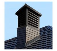 LMMIAOZ Chimney Cowl Cap, Aluminum Alloy Square Drain Cap, Roof Vent Cap, Rain Louver Cap, Windproof Cap