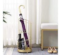 LMMIAOZ Golden Umbrella Rack Stand Space Saving Holder for 6 8 Umbrellas Paint Process Fade Resistant Ideal for Entrance Hallway Living Room Made in China