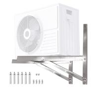 LMMIAOZ Heavy-Duty 304 Stainless Steel Air Conditioner Bracket, No Drill Mini Split Wall Mount, Supports 990lbs/450kg, 55x60cm (22x24in) for Secure Installation