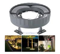 LMMIAOZ LED-Außenleuchten für die Landschaftsgestaltung im Freien, Niederspannungs-Landschaftsstrahler, Kleine Rasenbaum-Ringlichter, IP65 wetterfest (gelbes Licht, 4er-Pack)