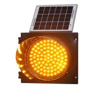 LMMIAOZ LED Traffic Signal, Solar Traffic Light, Yellow Flashing Light, Industrial Traffic Signals Signs Lights with Solar Panel, for Intersections, Curves, Bridges, Parking Lane