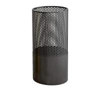 LMMIAOZ Metal Umbrella Stand with Hooks Modern Hollowed out Design 58cm Tall for Outdoor or Entryway Use Noir Color