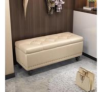 LMMIAOZ Modern Storage Bench with Lid, Stylish Pouf for Bedroom & Entryway, Multi-Functional Storage Chest, 80x40x43cm (31x16x17inch)
