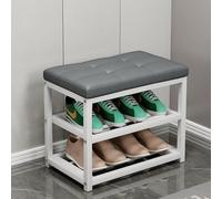 LMMIAOZ Multifunctional Shoe Shine Stool Compact Entryway Furniture Space Saving Storage Bench for Shoes Living Room & Office nization