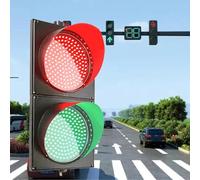 LMMIAOZ Remote Controlled Industrial LED Traffic Light - Red/Green Stop & Go Indicator, Durable PC Housing, Type 300-2 Dock Bay Warning Signal for Safety and Visibility