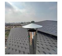 LMMIAOZ Stainless Steel Chimney Cap - Weatherproof Cone Top Flue Cowl for Rain and Snow Protection, Round Exhaust Vent Cover