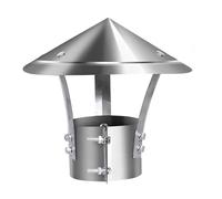 LMMIAOZ Stainless Steel Chimney Cap with Cone Top - Durable Rain Cover for Fireplace Flue, Prevents Water Intrusion & Debris, Ideal for Outdoor Vent Protection