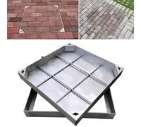 LMMIAOZ Stainless Steel Manhole Covers -& Invisible Wastewater Basin Covers for Outdoor Septic Tanks & Paving Solutions Heavy-Duty Design for Security & Longevity