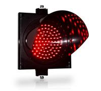 LMMIAOZ Traffic Lights, 200mm / 8in Monochrome Traffic Lights, LED Traffic Parking Lights, Indicator Green/Red/Yellow Lens Traffic Lights(Red)