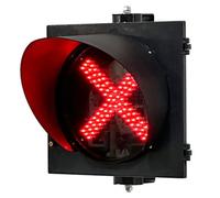 LMMIAOZ Traffic Signal, LED Traffic Light Lamp, Traffic Indicator Light, High Brightness LED Beads, Industrial Road Signs Warning Light, for Roads, Toll Booths, Parking Lane(Red,