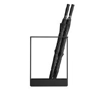 LMMIAOZ Umbrella Stand Nordic Style Rectangle Racks, Black Umbrella Holder with Removable Drip Tray & 4 Hooks, Canes Organizer for Ski Poles, Golf Clubs