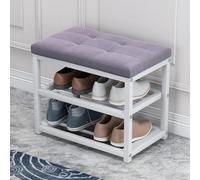 LMMIAOZ Versatile Multifunctional Storage Bench Compact Shoe Shine Stool Stylish Footrest & Entryway Seat Space Saving Living Room Furniture for Home & Office