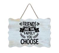 LMMIXEE Bohemia Wooden Pallet Sign Friends Are The Family You Wood Signs 6x10 inch Farmhouse Wall Art Home Decor Hanger Family Wall Decor for Living Room Bedroom New House Gift