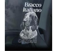 LMMIXEE Bracco Italiano on Board Stickers Car Window Decal Italian Pointer Sign Dog Mom Dad Vinyl Die Cut Decals Funny Dog Bumper Stickers Bracco Italiano Gift