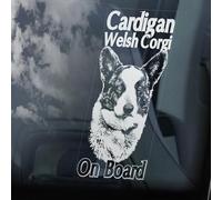 LMMIXEE Cardigan Welsh Corgi on Board Stickers Car Decal Window Decal Cardi CWC Dog Sign Art Decal Dog Mom Dad Vinyl Die Cut Decals Funny Dog Bumper Stickers Cardigan Welsh Corgi Gift