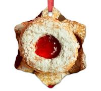 LMMIXEE Chamomile Jam Biscuits Christmas Ornaments 2024 Custom Chamomile Jam Biscuits Ornament for Christmas Tree Decor Cute Food Hanging Ornaments Keepsake Xmas Holiday Birthday Gift 3 Inch