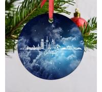 LMMIXEE Cologne Skyline Cityscape Christmas Ornaments 2024 Cologne City Christmas Tree Decorations Novelty Nebula City Souvenir Custom Ornament Hanging Tree Ornament Merry Xmass