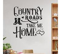 Lmmixee Country Roads Take Me Home Vinyl Wall Decals Funny Sayings Art Peel and Stick Wall Stickers Farmhouse Wall Art Home Decor for Kids Rooms Girls Boys Living Room Bedroom 36 Inch