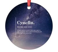LMMIXEE Cynefin Christmas Ornaments 2024 Custom Cynefin Definition Christmas Tree Decorations Welsh Sayings Word Meaning Hanging Ornaments Keepsake Gifts for Xmas Holiday Birthday 3 Inch
