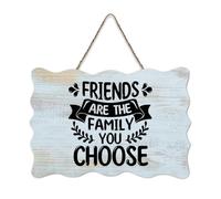 LMMIXEE Friends Are The Family You Wooden Pallet Bohemia Wood Signs With Sayings 8x12 inch Rustic Wooden Wall Art Farmhouse Decor Kitchen Home Decor Hanging Signs Housewarming Gift