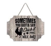 LMMIXEE Funny Wooden Pallet Sign Sometimes You Gotta Say Cluck It And Walk Away Wood Signs 8x12 inch Farmhouse Wall Decor Wall Art Hanger Home Decor for Home Kitchen Bathroom Living Room