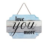 LMMIXEE Funny Wooden Pallet Sign with Quotes Love You More Wood Signs 8x12 inch Family Wall Decor Farmhouse Decor Wall Art Hanger for Home Kitchen Bathroom Living Room