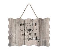 LMMIXEE Funny Wooden Pallet Sign You Call It Chaos We Call It Family Wood Signs 6x10 inch Family Wall Decor Farmhouse Decor Wall Art Hanger for Living Room Bedroom New House Gift