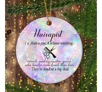 Lmmixee Hairapist Hairapist Definition Christmas Ornament 2023 Hairapist Hairapist Word Definition Christmas Tree Decorations Novelty Gifts for Holiday Souvenir Birthday 3 Inch