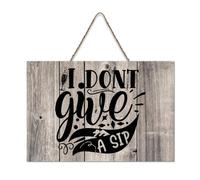 LMMIXEE I Don't Give A Sip Wooden Pallet Vintage Wood Signs 8x12 inch Rustic Wooden Wall Art Farmhouse Decor Kitchen Home Decor Hanging Signs Housewarming Gift