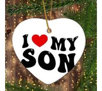 LMMIXEE I Love My son Christmas Ornaments 2024 sonChristmas Decorations For Tree Best son Souvenir Hanging Ornaments Keepsake Xmas Holiday Birthday Gift 3 Inch