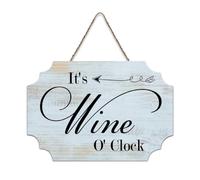 LMMIXEE It's Wine O' Clock Wood Signs Motivational Quote Wooden Signs Farmhouse Wall Art Rustic Wall Decor for Home Bedroom Kitchen Living Room 6x10 inch