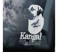 LMMIXEE Kangal on Board Stickers Car Decal Window Decal Turkish Sivas Dog Sign Decal Dog Mom Dad Vinyl Die Cut Decals Funny Dog Bumper Stickers Kangal Dog Lover Gift