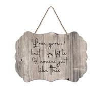 LMMIXEE Love Grows Best in Little Houses Just Like This Funny Wooden Signs Wall Decorations for Living Room Rustic Wall Art Kitchen Home Decor Hanging Signs Housewarming Gift 6x10 inch