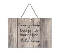 LMMIXEE Love Grows Best in Little Houses Just Like This Wooden Pallet Vintage Wood Signs 8x12 inch Rustic Wooden Wall Art Farmhouse Decor Kitchen Home Decor Hanging Signs Housewarming Gift