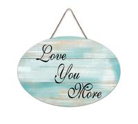 LMMIXEE Love You More Vintage Country Wood Plaque Motivational Wall Art Rustic Wall Decorations for Living Room Kitchen Wall Sign Home Decor Housewarming Gift 6x10 inch