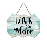 LMMIXEE Love You More Vintage Country Wood Plaque Motivational Wall Art Rustic Wall Decorations for Living Room Kitchen Wall Sign Home Decor Housewarming Gift 6x10 inch
