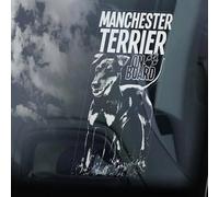 LMMIXEE Manchester Terrier on Board Car Window Sticker Manchester Terrier Dog Sign Decal Dog Mom Dad Vinyl Die Cut Decals Funny Dog Bumper Stickers Manchester Terrier Dog Owner Gift