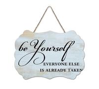 LMMIXEE Modern Rustic Wooden Pallet Sign Be Yourself Everyone Else Is Already Taken Wood Signs 8x12 inch Family Farmhouse Decor Wall Art for Home Bedroom Living Room Wedding Gifts