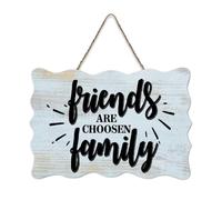 LMMIXEE Modern Rustic Wooden Pallet Sign Friends Are Choosen Family Wood Signs 6x10 inch Farmhouse Wall Decor Wall Art Hanger Home Decor for Home Kitchen Living Room Coffee Bar