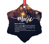 LMMIXEE Music Word Meaning Christmas Ornaments 2024 Music Definition Christmas Tree Ornaments Musicians Positive Custom Ornament Hanging Tree Ornament Merry Xmas for Family Friends 3 Inch
