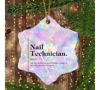 Lmmixee Nail Technician Definition Personalized Christmas Ornament 2023 Nail Technician Word Description Ornament for Christmas Tree Decor Novelty Gifts for Holiday Souvenir Birthday 3 Inch