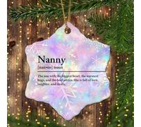 Lmmixee Nanny Definition Personalized Christmas Ornament 2023 Nanny Word Meaning Christmas Tree Decorations Novelty Keepsake Gifts for Holiday Souvenir Wedding Birthday 3 Inch