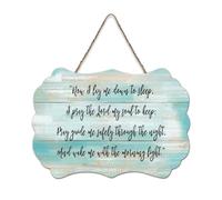 LMMIXEE Now I Lay Me Down to Sleep Wooden Pallet Modern Rustic Wood Signs 6x10 inch Rustic Wooden Wall Art Farmhouse Decor Kitchen Home Decor Hanging Signs Housewarming Gift